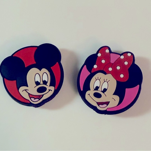 BOGO SALE NEW Mickey and Minnie Croc Charms Jibbit Shoe Charm Disney Croc Charms - Picture 1 of 10